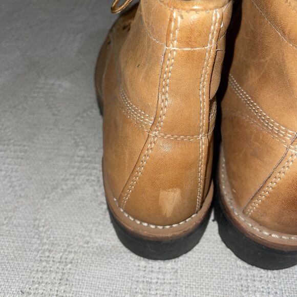 Lehigh Women’s Steel Toe Boots Size 9 M Tan Leather Workwear Hiking Rugged - Picture 11 of 12